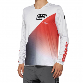 100% R-Core X Long Sleeve Jersey 2022 Grey / Racer Red S