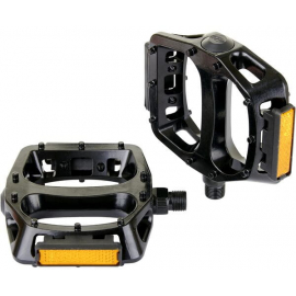 Essential Alloy platform pedals with moulded pins, 9/16 inch thread