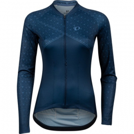 Women's Attack Long Sleeve Jersey, Navy Deco Wrap, Size L