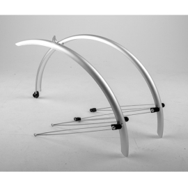 Commute full length mudguards 24 x 60mm silver