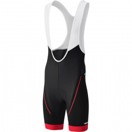 Men's Active Pedaling Bib Shorts, Black/Red, Size L