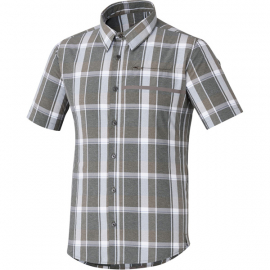 Men's Transit Short Sleeve Check Button Up Shirt  Morel  Size S