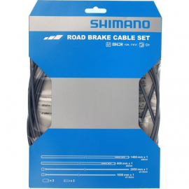Road brake cable set with SIL-TEC coated inner wire  high tech grey